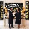 imageJOYIN 3 Pcs Graduation Backdrop Decorations Class of 2025 Satin Congrats Grad Banner Set Maroon amp Gold Party Banner Hanging Porch Supplies for Graduation Party Indoor Outdoor Decor Photoshoot PropsBlack