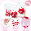 imageJOYIN 36 Pcs Valentines Day Cellophane Gift BagCandy Treat BagsGoodie Bags with 6 Themed Designs for Kids Party Favors Classroom Exchange Prizes Valentines Cookie BagsRose Red