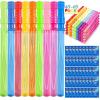 imageJOYIN 45 Packs Big Bubble Wand Set with Concentrated Solution Refills 146 9 Colors Giant Bubble Wands for Summer Toy Party Favors Kids Birthday Pool Indoor and Outdoor Activities