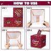 imageJOYIN 9 Graduation Decorations Card Box with 36 PCS Cards Maroon Congrats Grad Money Box for Class of 2025 Grad Party Decoration Gift Holder for Graduation Party Favor Gifts SuppliesMaroon