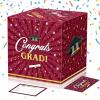imageJOYIN 9 Graduation Decorations Card Box with 36 PCS Cards Maroon Congrats Grad Money Box for Class of 2025 Grad Party Decoration Gift Holder for Graduation Party Favor Gifts SuppliesMaroon