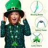 imageJOYIN St Patricks Day LED Shamrock Bead Necklace Green Jumbo Bead Necklace for St Patricks Day Carnival Dress Up Costume Party Accessories Irish Decorations Favors