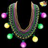 imageJOYIN 10 Pcs Mardi Gras LED Necklaces Set includes 1 LED Bulb Necklace 3 Medium amp 6 Small Bead Necklaces Gold Green Purple Necklaces for Mardi Gras Party Favors Supplies Costume Accessories