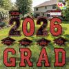 imageJOYIN 14 Pcs Graduation Yard Signs Class of 2026 Black amp Gold Congrats Grad Lawn Stakes with 28 Stakes for 2026 Graduation Party Decorations Outdoor College High School Party SuppliesRed