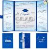 imageJOYIN 2026 Graduation Guestbook AlternativeBlue amp Silver 12 Congrats Graduation Party Decorations Class of 2026 Grad Card for High School College Grad Gift Party Guest Signing CardboardBlue