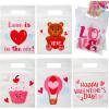 imageJOYIN 36 Pcs Valentines Day Cellophane Gift BagCandy Treat BagsGoodie Bags with 6 Themed Designs for Kids Party Favors Classroom Exchange Prizes Valentines Cookie BagsRed