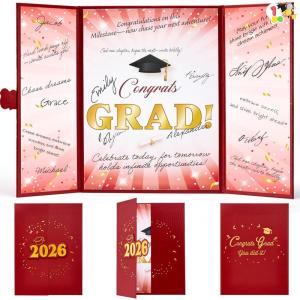 imageJOYIN 2026 Graduation Guestbook AlternativeBlue amp Silver 12 Congrats Graduation Party Decorations Class of 2026 Grad Card for High School College Grad Gift Party Guest Signing CardboardRed