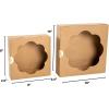 image24 Pcs Kraft Paper Holiday Christmas Thanksgiving Bakery Boxes Pastry Cookie Boxes with Stickers in 2 Sizes 10X10X25 inch and 8X8X25 inch