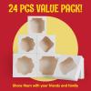 image24 Pcs White Paper Baking Boxes with Stickers Christmas Cookie Pie Box Holiday Pastry Boxes in 2 Sizes 10X10X25 inch and 8X8X25 inch Valentines Day Wedding Party Favor Supplies