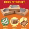 imageJOYIN 15 Pcs 10x10x25 inch Designer Kraft Bakery Boxes with Stickers Perfect for Cakes Pies Cookies Muffins Thanksgiving amp Christmas