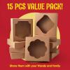 imageJOYIN 15 Pcs 10x10x25 inch Designer Kraft Bakery Boxes with Stickers Perfect for Cakes Pies Cookies Muffins Thanksgiving amp Christmas