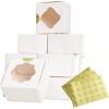 imageJOYIN 60 Pcs 4X4X25 inch White Paper Holiday Christmas Thanksgiving Bakery Boxes Pastry Cookie Boxes with Stickers