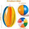 imageJOYIN 12 Packs 16 Inflatable Beach Balls Large Rainbow Beach Balls Bulk for Pool Parties Kids and Adults Summer Pool Party Toys Beach Toys Party Favors1616inch