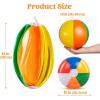 imageJOYIN 12 Packs 16 Inflatable Beach Balls Large Rainbow Beach Balls Bulk for Pool Parties Kids and Adults Summer Pool Party Toys Beach Toys Party Favors1612inch