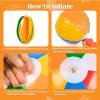 imageJOYIN 12 Packs 16 Inflatable Beach Balls Large Rainbow Beach Balls Bulk for Pool Parties Kids and Adults Summer Pool Party Toys Beach Toys Party Favors1612inch