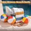 imageJOYIN 12 Packs 16 Inflatable Beach Balls Large Rainbow Beach Balls Bulk for Pool Parties Kids and Adults Summer Pool Party Toys Beach Toys Party Favors1612inch