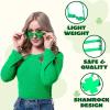 imageJOYIN 3 Pcs St Patricks Day Shamrock Sunglasses Four Leaf Clover Glasses Green Eyewear for St Patricks Carnival Parade Dress Up Accessories Costumes Party Favors for Men WomenClassic