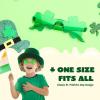imageJOYIN 3 Pcs St Patricks Day Shamrock Sunglasses Four Leaf Clover Glasses Green Eyewear for St Patricks Carnival Parade Dress Up Accessories Costumes Party Favors for Men WomenClassic