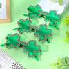 imageJOYIN 3 Pcs St Patricks Day Shamrock Sunglasses Four Leaf Clover Glasses Green Eyewear for St Patricks Carnival Parade Dress Up Accessories Costumes Party Favors for Men WomenGlitter