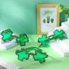 imageJOYIN 3 Pcs St Patricks Day Shamrock Sunglasses Four Leaf Clover Glasses Green Eyewear for St Patricks Carnival Parade Dress Up Accessories Costumes Party Favors for Men WomenGlitter