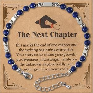 imageJOYIN Graduation Gifts 2026 for Her Graduation Bracelet with Greeting Card and Gift Box Inspirational Gifts for Women Besties High School College Classmates Suitable for 14 Years AboveDark Blue