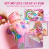 imageKlever Kits Decorate Your Own Water Bottle Kits for Girls Age 6 Unicorn DIY Gem Diamond Art Painting Crafts Girl Birthday Gift Arts and Crafts Fun Arts for Girls Birthday ChristmasUnicorn
