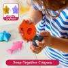 imageSYNCFUN 100 Pure Large Beeswax Crayons Washable Crayons Safe for Kids Natural Non Toxic Easy to Hold amp Mold Free Toddler Art Supplies Birthday Valentine Easter Gifts Dinosaur Theme 12 ColorsOcean Theme