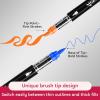 imageSYNCFUN 24 PCS Acrylic Paint Markers Brush Tip Direct Liquid Markers with Constant Flow Technology Waterproof Paint Fabric Canvas Rock Wood Glass Birthday Valentine Easter Gifts for Kids