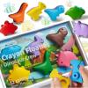imageSYNCFUN 100 Pure Large Beeswax Crayons Washable Crayons Safe for Kids Natural Non Toxic Easy to Hold amp Mold Free Toddler Art Supplies Birthday Valentine Easter Gifts Dinosaur Theme 12 ColorsDinosaur Theme