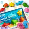 imageSYNCFUN 100 Pure Large Beeswax Crayons Washable Crayons Safe for Kids Natural Non Toxic Easy to Hold amp Mold Free Toddler Art Supplies Birthday Valentine Easter Gifts Dinosaur Theme 12 ColorsOcean Theme