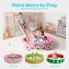 image3 Pack 45 X 10 Inflatable Kiddie Pools Watermelon amp Pineapple amp Cupcake Swimming Pool for Kids Seasonal Merriment IndoorampOutdoor Water Pool Baby Swimming Pool Pit Ball Pool
