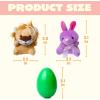 imageJOYIN 12 Pcs Prefilled Easter Eggs with Plush Toys Plastic Eggs Filled with Mini Stuffed Plush Toys Basket Stuffers for Toddlers Easter Egg Hunt Party Favors Classroom Prizes for KidsAnimal Toys
