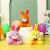 imageJOYIN 12 Pcs Prefilled Easter Eggs with Plush Toys Plastic Eggs Filled with Mini Stuffed Plush Toys Basket Stuffers for Toddlers Easter Egg Hunt Party Favors Classroom Prizes for KidsBunny Toys