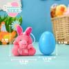 imageJOYIN 12 Pcs Prefilled Easter Eggs with Plush Toys Plastic Eggs Filled with Mini Stuffed Plush Toys Basket Stuffers for Toddlers Easter Egg Hunt Party Favors Classroom Prizes for KidsCute Toys