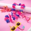 imageJOYIN 12 Pieces Luau Party Glasses and 12 Pieces Hawaiian Leis Flowers Leis Garlands Novelty Sunglasses Tropical Birthday Summer Beach Party Decoration Supplies