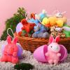 imageJOYIN 24 Pcs Filled Easter Eggs Plush Toy Bright Colorful Eggs Prefilled with Variety Plush Bunnies for Kids Toddlers Easter Basket Stuffers and Party FavorsAnimal Toys