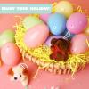 imageJOYIN 24 Pcs Filled Easter Eggs Plush Toy Bright Colorful Eggs Prefilled with Variety Plush Bunnies for Kids Toddlers Easter Basket Stuffers and Party FavorsAnimal Toys