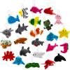 imageJOYIN 24 Pcs Filled Easter Eggs Plush Toy Bright Colorful Eggs Prefilled with Variety Plush Bunnies for Kids Toddlers Easter Basket Stuffers and Party FavorsSea Animal Toys