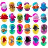 imageJOYIN 24 Pcs Filled Easter Eggs Plush Toy Bright Colorful Eggs Prefilled with Variety Plush Bunnies for Kids Toddlers Easter Basket Stuffers and Party FavorsSea Animal Toys