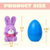 imageJOYIN 24 Pcs Filled Easter Eggs Plush Toy Bright Colorful Eggs Prefilled with Variety Plush Bunnies for Kids Toddlers Easter Basket Stuffers and Party FavorsBunny Toys