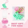 imageJOYIN 28 Packs Valentines Day Gift Cards with Pop Fidget Keychain Toys Dinosaur Stress Anxiety Relief Fidget Toys with Cards for Kids Valentines Classroom Exchange Prizes Party FavorsDinosaur Pop Bubble Keychain