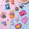 imageJOYIN 28 Packs Valentines Day Gift Cards with Pop Fidget Keychain Toys Dinosaur Stress Anxiety Relief Fidget Toys with Cards for Kids Valentines Classroom Exchange Prizes Party FavorsAnimal Pop Bubble Keychain