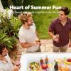 imageJOYIN 3Pack Inflatable Serving Bars Cooler  Inflatable Cooler Ice Buffet Salad Serving Trays with Drain Plug Food Drink Holder for Indoor Outdoor Summer Picnic Beach Pool Luau Party