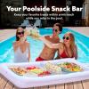 imageJOYIN 3Pack Inflatable Serving Bars Cooler  Inflatable Cooler Ice Buffet Salad Serving Trays with Drain Plug Food Drink Holder for Indoor Outdoor Summer Picnic Beach Pool Luau Party