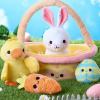 imageJOYIN 5 Pcs Easter Basket Plush Playset Filled Basket with Bunny Chick Egg Carrot Easter Toys Gifts Prefilled with Animal Stuffers for Baby Toddler Kids Boys amp Girls of All Ages
