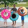 imageJOYIN Inflatable Swim Tube Raft 3 pack with Summer Fruits Painting Pool Toys for Swimming Pool Party DecorationsDonut
