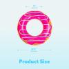 imageJOYIN Inflatable Swim Tube Raft 3 pack with Summer Fruits Painting Pool Toys for Swimming Pool Party DecorationsDonut
