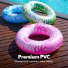 imageJOYIN Inflatable Swim Tube Raft 3 pack with Summer Fruits Painting Pool Toys for Swimming Pool Party DecorationsTropical Leaves