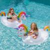 imageJOYIN Unicorn Pool Float Kids  Inflatable Rainbow Unicorn Floaty with Glitters Fun Floats Ride On Beach Lake Floaties Raft Lounge Party in Summer Decorations Pool Toys for Kids