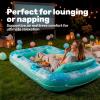 imageSLOOSH Inflatable Tanning Pool Lounger Float85 x 57 Extra Large Pool Floats Adult with Pillow4 in 1 Suntan Tub Raft FloatieSunbathing Bed Lounge Blow Up Ball Pit Party GiftsXLCyan WhiteCyan White